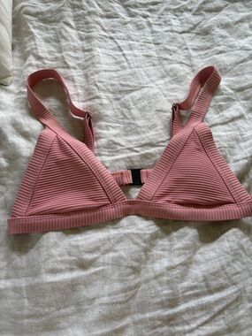Blackbough Ribbed Triangle Bikini top  - Pink